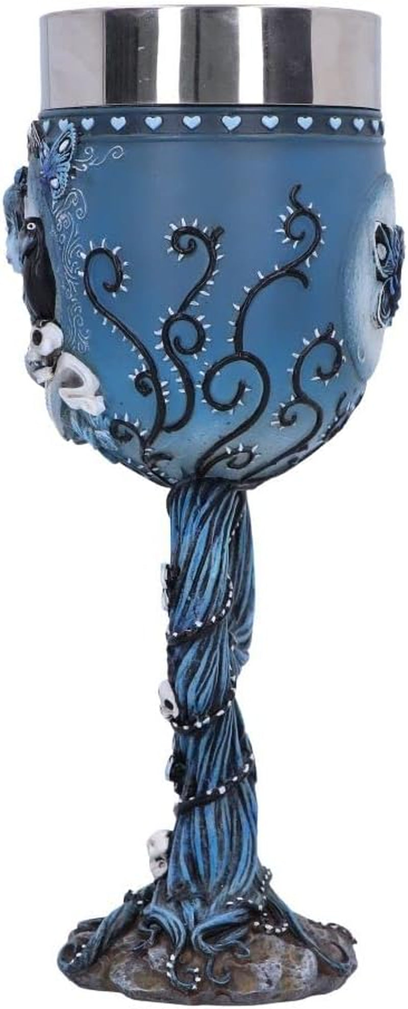 Corpse Bride Emily Goblet, Officially Licensed Tim Burton Collectible, Gothic Decor, Blue