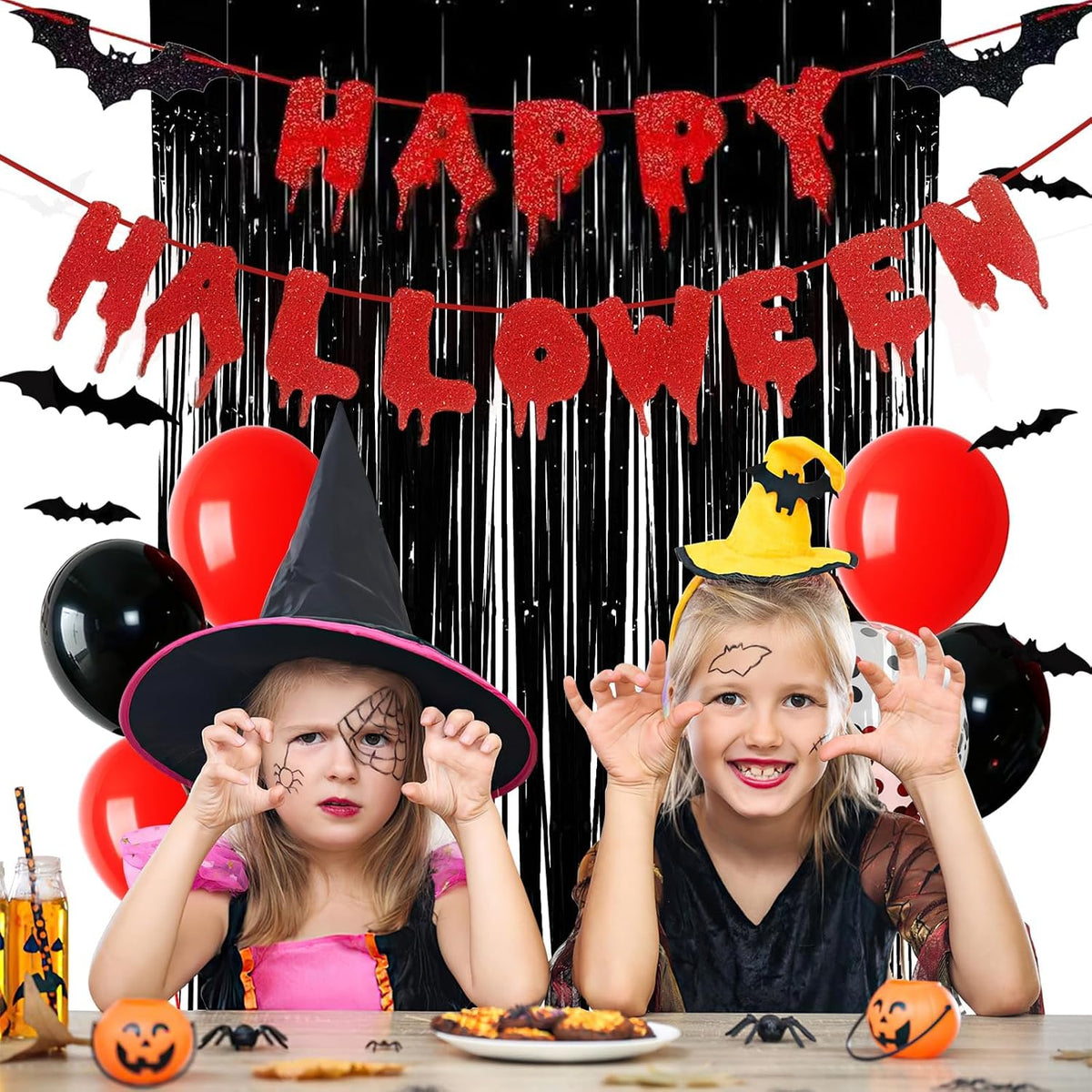 Halloween Party Decorations Set, Blood Drip Happy Halloween Banner