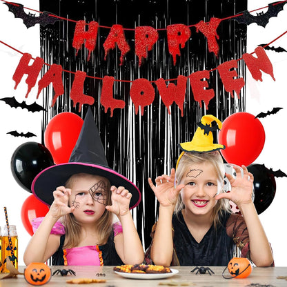 Halloween Party Decorations Set, Blood Drip Happy Halloween Banner