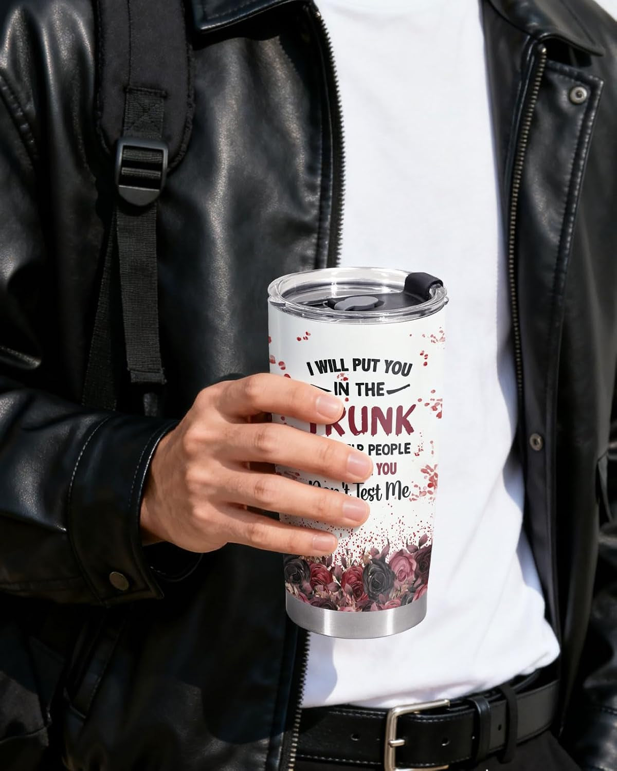 Halloween-Themed 20 Oz Tumbler for Horror Movie Enthusiasts, Perfect Spooky Season Gift