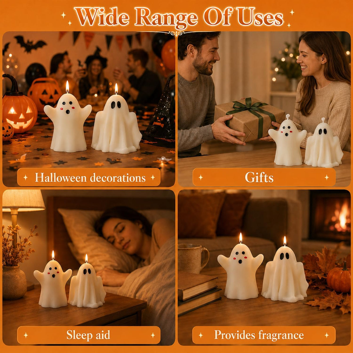 Halloween Ghost Scented Candle Set - 2 Piece Collection