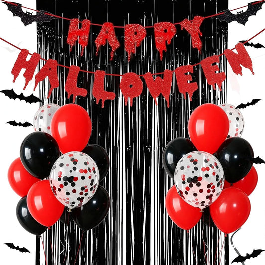 Halloween Party Decorations Set, Blood Drip Happy Halloween Banner