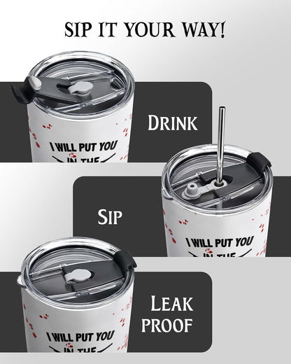Halloween-Themed 20 Oz Tumbler for Horror Movie Enthusiasts, Perfect Spooky Season Gift