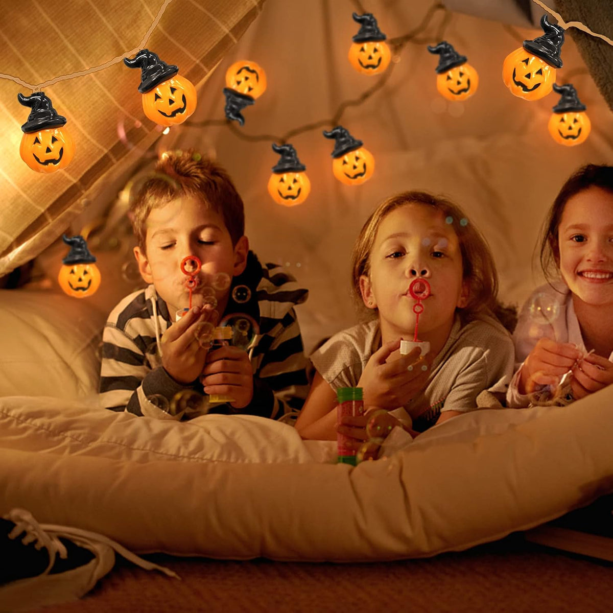 Pumpkin Lights 5M Halloween String Lights Battery Powered Halloween Decoration Pumpkin Lights 16.5Ft 20 LED for Party Indoor Outdoor Home Festival Decoration