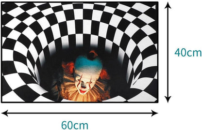 Halloween Themed Non-Slip Door Mat for Indoor and Outdoor Use - Humorous Horror Design, Square Bathroom and Entrance Rug