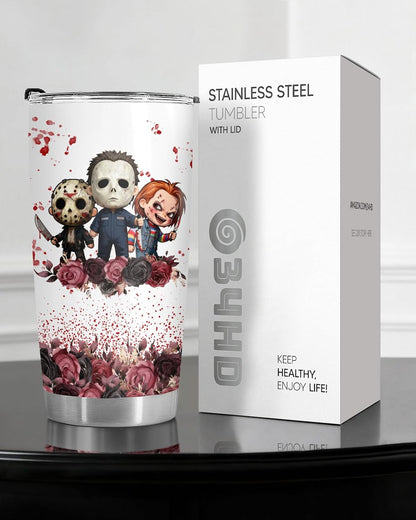 Halloween-Themed 20 Oz Tumbler for Horror Movie Enthusiasts, Perfect Spooky Season Gift