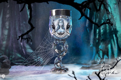 Corpse Bride Emily Goblet, Officially Licensed Tim Burton Collectible, Gothic Decor, Blue