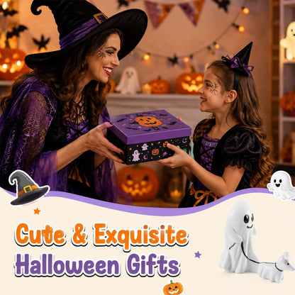 Halloween Ghost Figurine: Charming Desk Decor Featuring a Ghost Walking a Dog