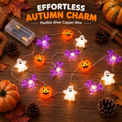 20 LED Battery-Operated Halloween String Lights for Outdoor Use - 2M Length