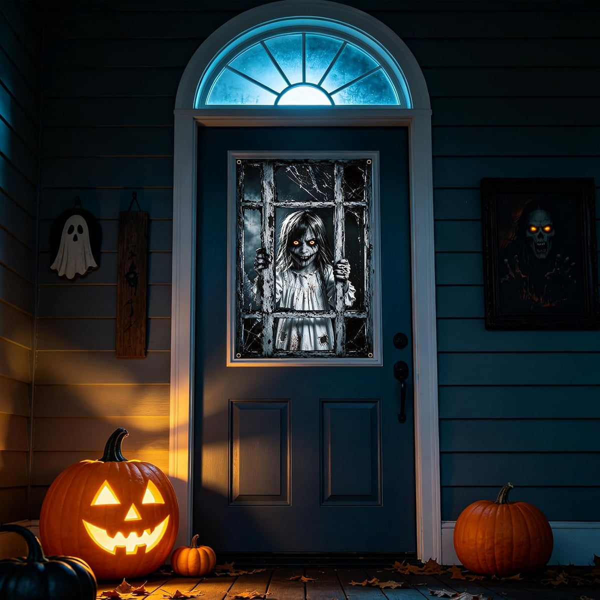 Scary Halloween Window Decorations,80X120Cm Outdoor & Indoor Party Decor