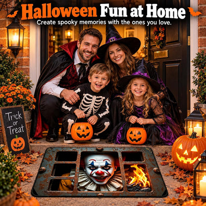 Halloween Door Mat, 3D Halloween Mat, Scary Clown Rug, Washable, 40 X 60 Cm