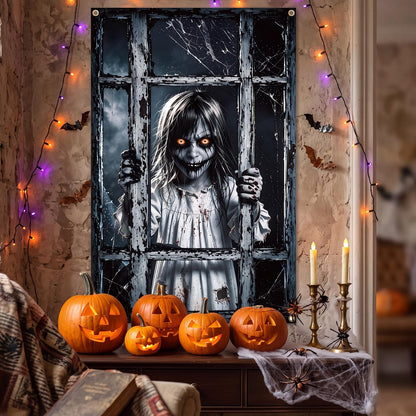 Scary Halloween Window Decorations,80X120Cm Outdoor & Indoor Party Decor