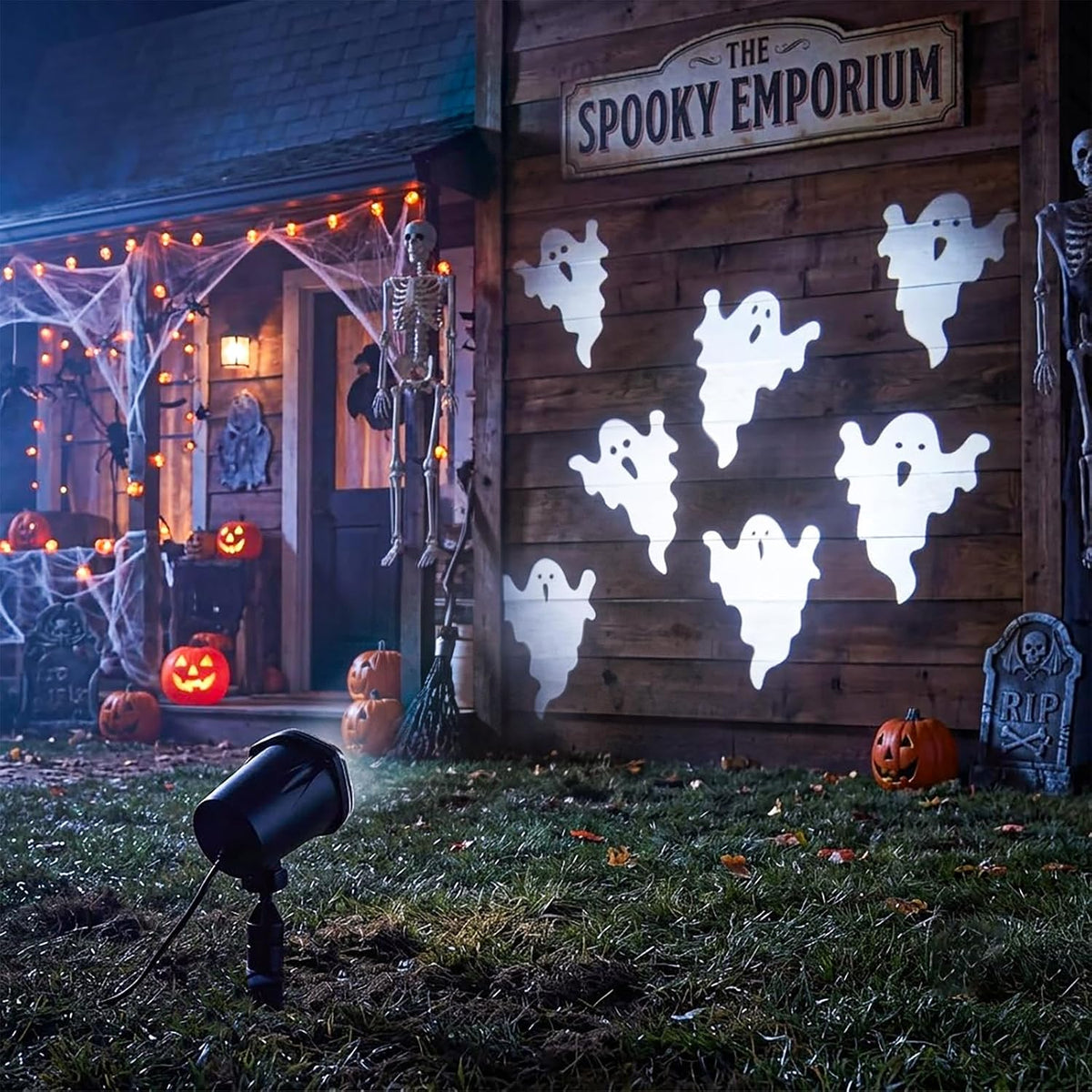 Ghost Projector Halloween Projector Lights Outdoor Decorations Mains Powered Waterproof for Window Patio Garden and Haunted House Decor