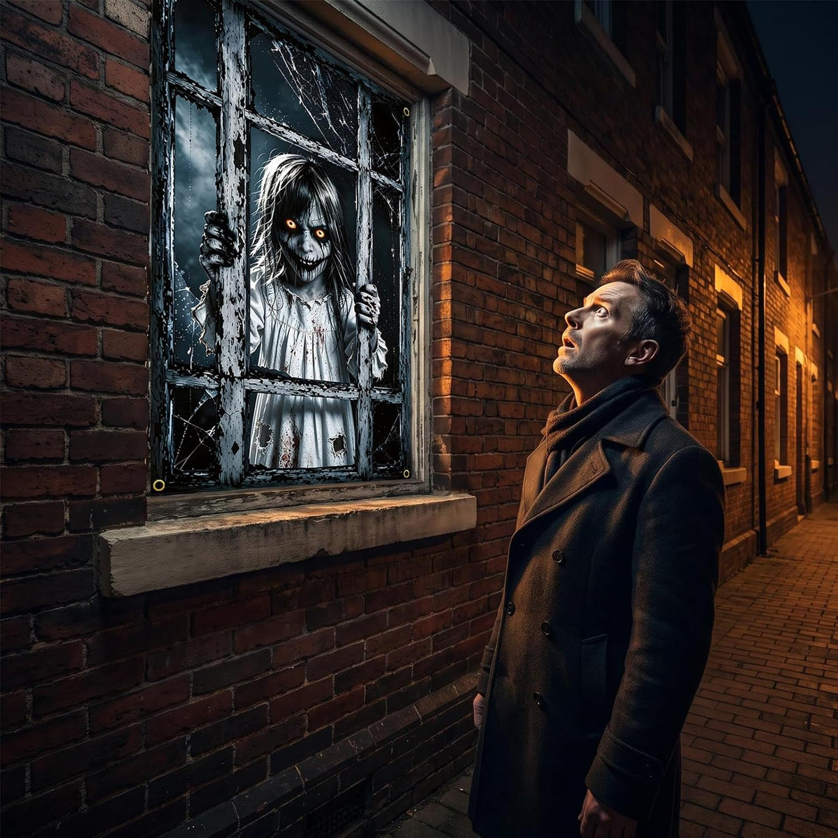 Scary Halloween Window Decorations,80X120Cm Outdoor & Indoor Party Decor