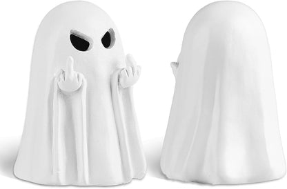 Charming Polyresin Halloween Ghost Figurine - Elegant Light Up Home Decor Accent for Parties and Indoor/Outdoor Display