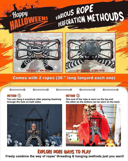 Screaming Animated Hanging Halloween Decorations Outdoor Indoor