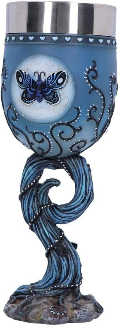 Corpse Bride Emily Goblet, Officially Licensed Tim Burton Collectible, Gothic Decor, Blue